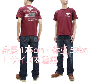 Studio D'artisan T-shirt Men's Shocker from Shin Kamen Rider Graphic Short Sleeve Tee SKR-004 Burgundy