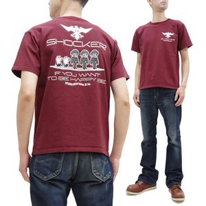 Studio D'artisan T-shirt Men's Shocker from Shin Kamen Rider Graphic Short Sleeve Tee SKR-004 Burgundy