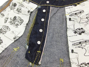 Samurai Jeans Double Knee Jeans Men's 17 Oz. Japanese Denim Work 