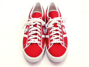 Samurai Jeans Men's Canvas Sneakers with Iron Cross Lace Up Low-Top SM92LOW19-3 Red