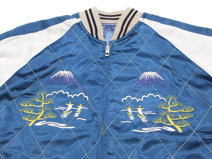 Hanatabi Gakudan Men's Japanese Souvenir Jacket Japan Map Sukajan Script SRSJ-001