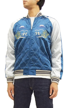 Hanatabi Gakudan Men's Japanese Souvenir Jacket Japan Map Sukajan Script SRSJ-001