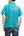 Hanatabi Gakudan Men's S/S Jacquard Shirt with Japanese Art Embroidery SS-002 Blue-green