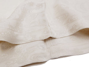 Hanatabi Gakudan Men's S/S Jacquard Shirt with Japanese Art Embroidery SS-002 Off-white