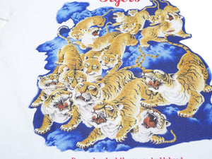 Sun Surf T-shirt Men's One Hundred Tigers Graphic Short Sleeve Hawaiian Tee SS79162 101White