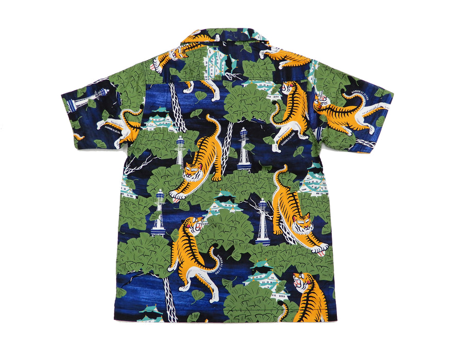 Samurai Jeans Men's Japanese Art Cotton Short Sleeve Button Up Shirt SSA20-OSK