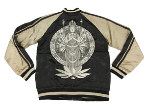 Hanatabi Gakudan Men's Japanese Souvenir Jacket Japanese Buddhism Sukajan Script SSJ-012