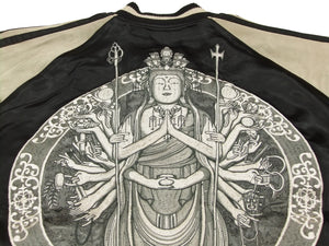 Hanatabi Gakudan Men's Japanese Souvenir Jacket Japanese Buddhism Sukajan Script SSJ-012