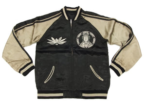 Hanatabi Gakudan Men's Japanese Souvenir Jacket Japanese Buddhism Sukajan Script SSJ-012
