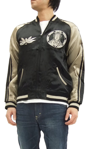 Hanatabi Gakudan Men's Japanese Souvenir Jacket Japanese Buddhism Sukajan Script SSJ-012
