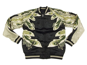Hanatabi Gakudan Men's Japanese Souvenir Jacket Japanese Phoenix Sukajan Script SSJ-016