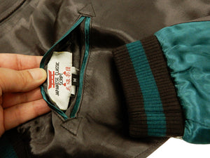 Hanatabi Gakudan Men's Japanese Souvenir Jacket Japanese Owl Art Sukajan Script SSJ-030