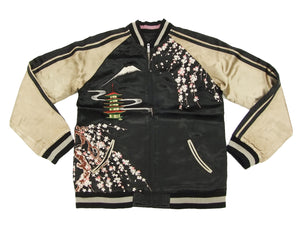 Hanatabi Gakudan Men's Japanese Souvenir Jacket Japanese Geisha Oiran Sukajan Script SSJ-505