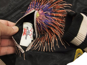 Hanatabi Gakudan Men's Japanese Souvenir Jacket Japanese Fireworks Sukajan Script SSJ-508