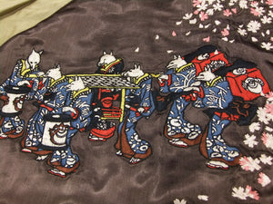 Hanatabi Gakudan Men's Japanese Souvenir Jacket Fox's Wedding Sukajan Script SSJ-511