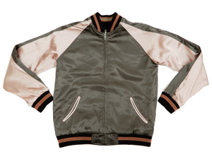 Hanatabi Gakudan Men's Japanese Souvenir Jacket Japanese Goldfish Art Sukajan Script SSJ-517
