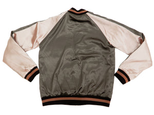 Hanatabi Gakudan Men's Japanese Souvenir Jacket Japanese Goldfish Art Sukajan Script SSJ-517