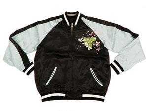 Hanatabi Gakudan Men's Japanese Souvenir Jacket Japanese Cat Art Sukajan SSJ-703