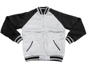 Hanatabi Gakudan Men's Japanese Souvenir Jacket Japanese Butterfly Art Sukajan Script SSJ-704