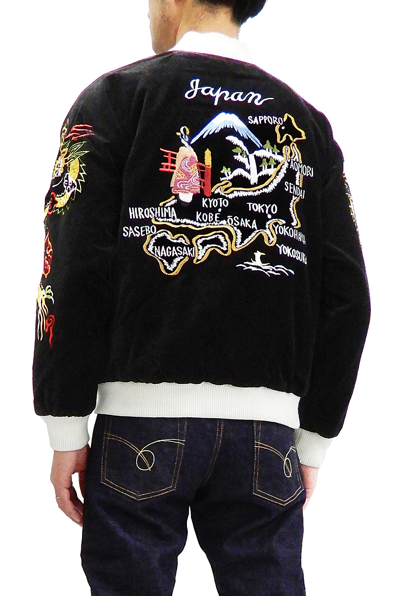Hanatabi Gakudan Men's Velvet Japanese Souvenir Jacket Japan