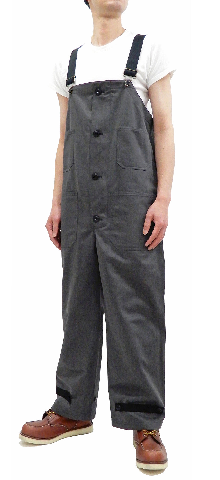 Samurai Jeans Overalls Men's USN Deck Pants Military Style Overall SWC605TC20-HT Heather-Gray