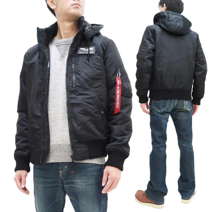 Black Soft Nylon Padded Panel Longline Puffer