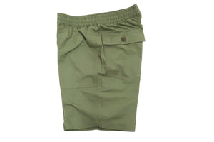 Alpha Industries Shorts Men's Drawstring Elastic Waist Shorts with Pork Chop Pockets TB2037 003 Olive