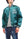 Tedman Men's Polyester Satin Varsity Jacket Custom Baseball Jacket TBBJ-040 Green