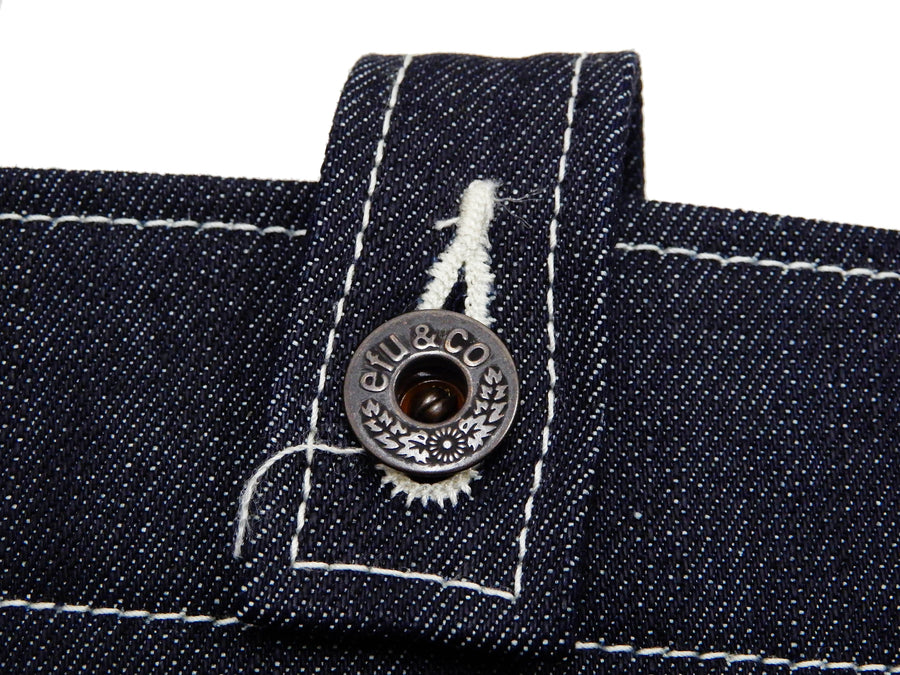Tedman Denim Tote Bag Men's Casual Lucky Devil Graphic Jean Handbag TDBG-1100 Indigo x Red