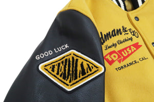 Tedman Varsity Jacket Men's Letterman Jacket Custom Award Jacket TDJ-23000 Mustard/Black