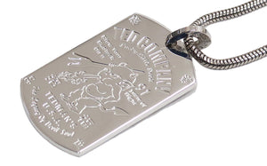 Tedman Kaminari Dog Tag Men's Casual Pendant Necklace with Z Snake Chain TDKM-DOGTAG