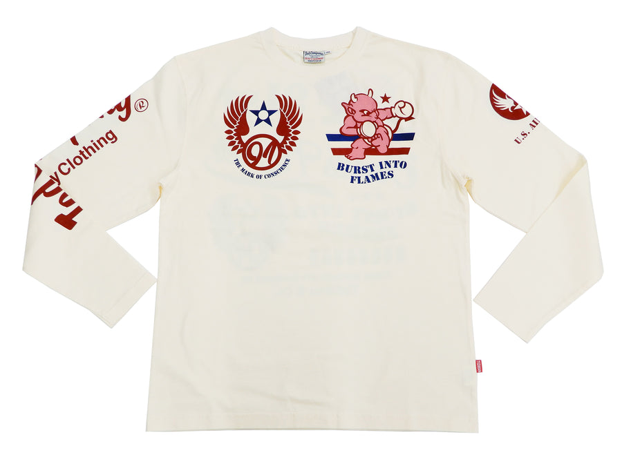 Tedman T-Shirt Men's Lucky Devil Military Graphic Long Sleeve Tee TDLS-335