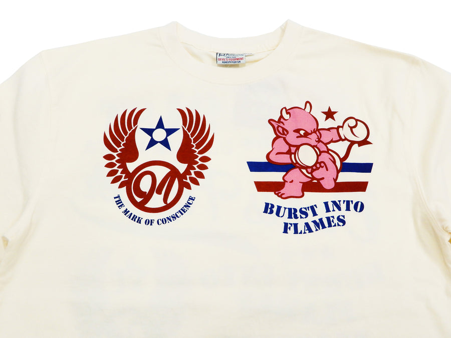 Tedman T-Shirt Men's Lucky Devil Military Graphic Long Sleeve Tee TDLS-335