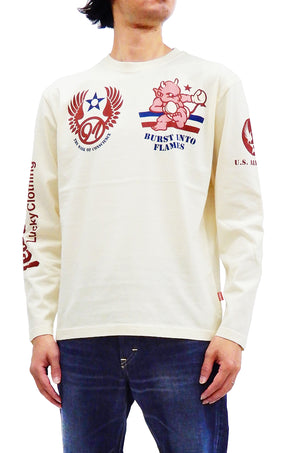 Tedman T-Shirt Men's Lucky Devil Military Graphic Long Sleeve Tee TDLS-335