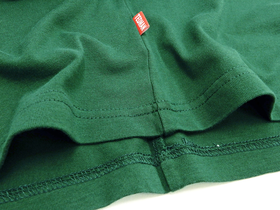 Tedman T-Shirt Men's Lucky Devil Graphic Long Sleeve Tee TDLS-345 Green