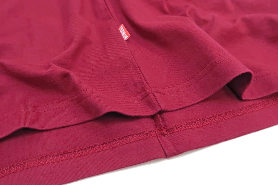 Tedman T-Shirt Men's Lucky Devil Graphic Long Sleeve Tee Efu-Shokai TDLS-350 Wine-Red