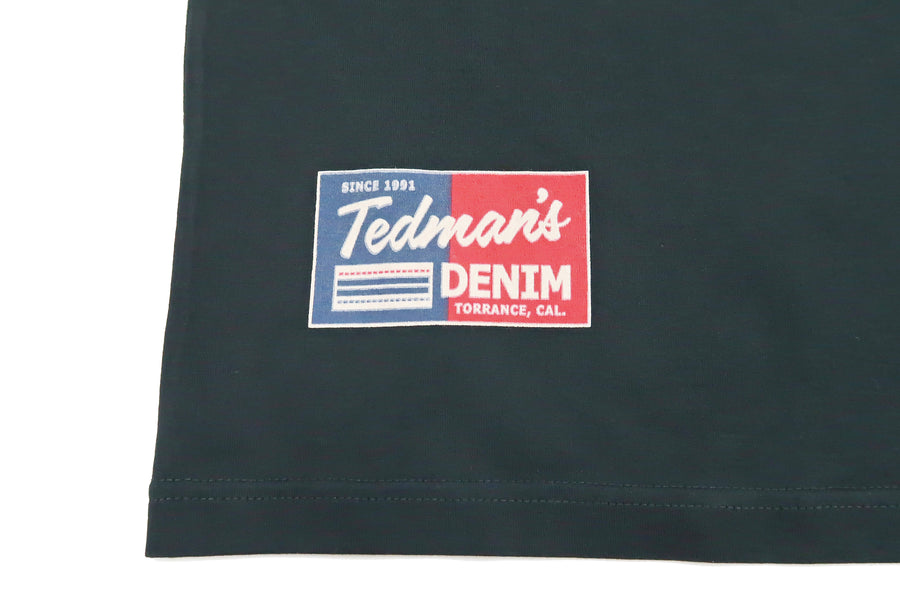 Tedman T-Shirt Men's Lucky Devil Graphic Long Sleeve Tee Efu-Shokai TDLS-351 Black