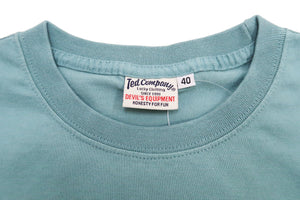Tedman T-Shirt Men's Lucky Devil Barbershop Graphic Long Sleeve Tee Efu-Shokai TDLS-352 Blue-Green