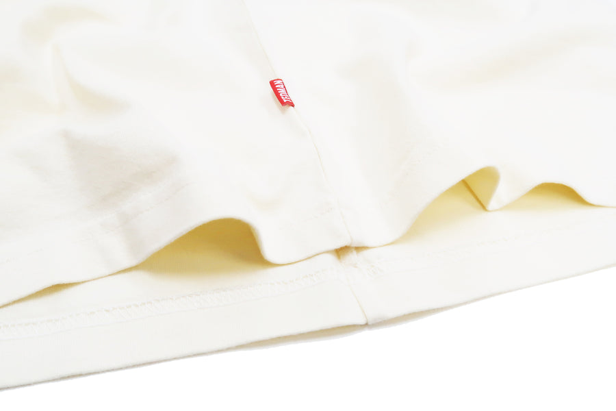 Tedman T-Shirt Men's Lucky Devil Barbershop Graphic Long Sleeve Tee Efu-Shokai TDLS-352 Off-White