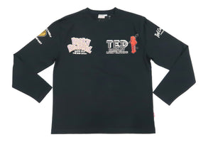 Tedman T-Shirt Men's Lucky Devil Graphic Long Sleeve Tee Efu-Shokai TDLS-354 Black