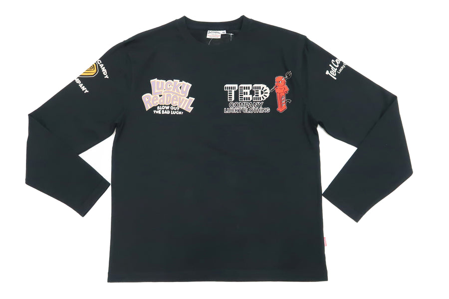 Tedman T-Shirt Men's Lucky Devil Graphic Long Sleeve Tee Efu 