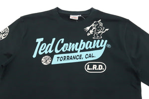 Tedman T-Shirt Men's Lucky Devil Logo Graphic Long Sleeve Tee Efu-Shokai TDLS-355 Black