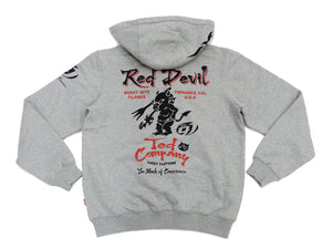 Tedman Full Zip Hoodie Men's Graphic Printed Zip-Up Hooded Sweatshirt TDSP-156 Ash-Gray