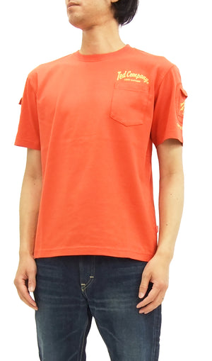 Tedman 3 Pocket T-Shirt Men's Short Sleeve Graphic Tee TDSS-470 Red