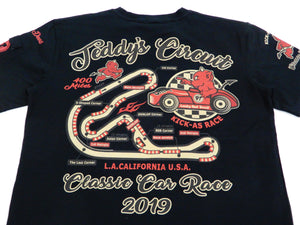 Tedman T-Shirt Men's Short Sleeve Auto Racing Motorsport Graphic Tee TDSS-491 Black-Color