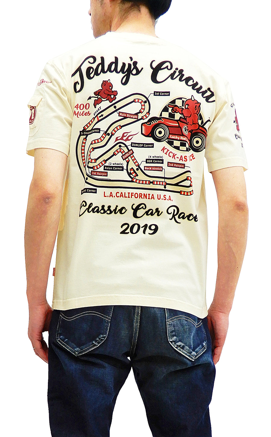 Tedman T-Shirt Men's Short Sleeve Auto Racing Motorsport Graphic Tee TDSS-491 Off-Color