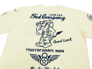 Tedman Men's Short Sleeve T-Shirt Air Force Military Embroidered Tee TDSS-497 Off-Color