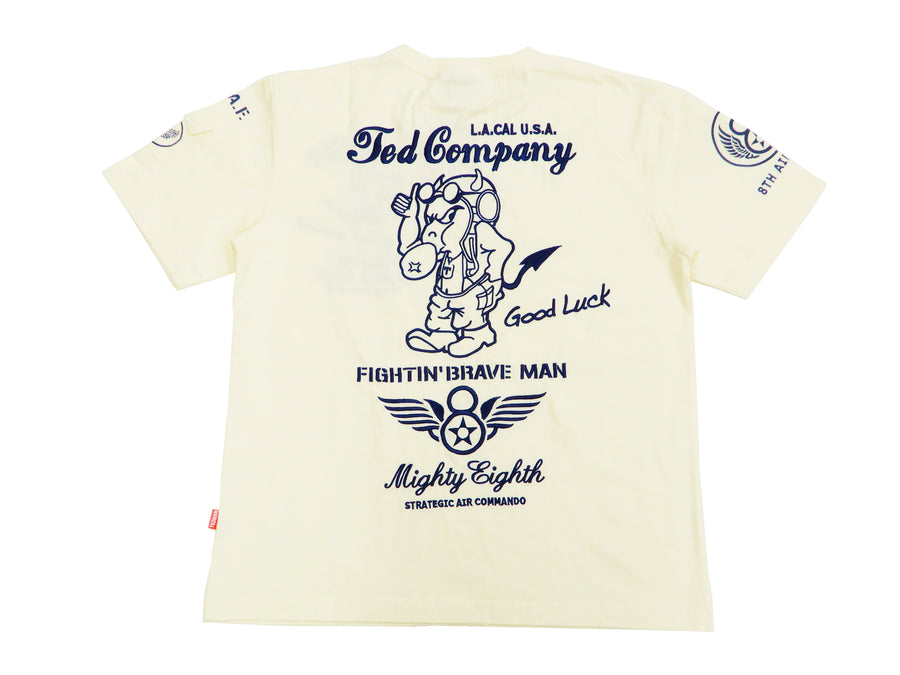 Tedman Men's Short Sleeve T-Shirt Air Force Military Embroidered Tee TDSS-497 Off-Color