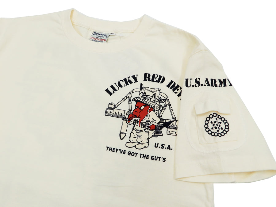 Tedman T-Shirt Men's Lucky devil ARMY Military Graphic Short Sleeve Tee TDSS-514 Off-Color