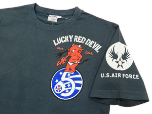 Tedman T-Shirt Men's Lucky Devil Military Graphic Short Sleeve Tee TDSS-527 Navy-Blue